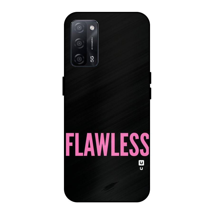 Flawless Pink Design Metal Back Case for Oppo A53s 5G