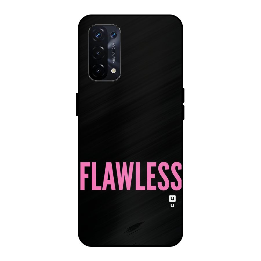 Flawless Pink Design Metal Back Case for Oppo A74 5G