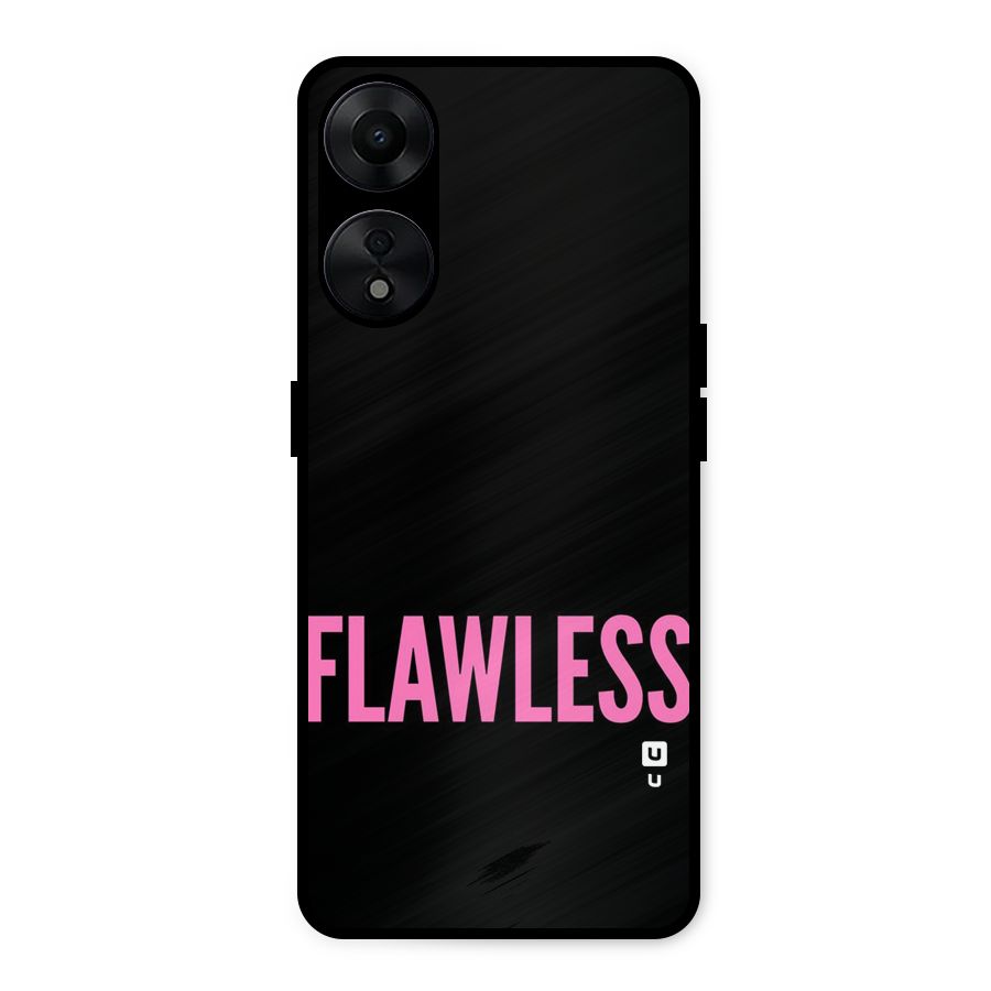 Flawless Pink Design Metal Back Case for Oppo A78 5G