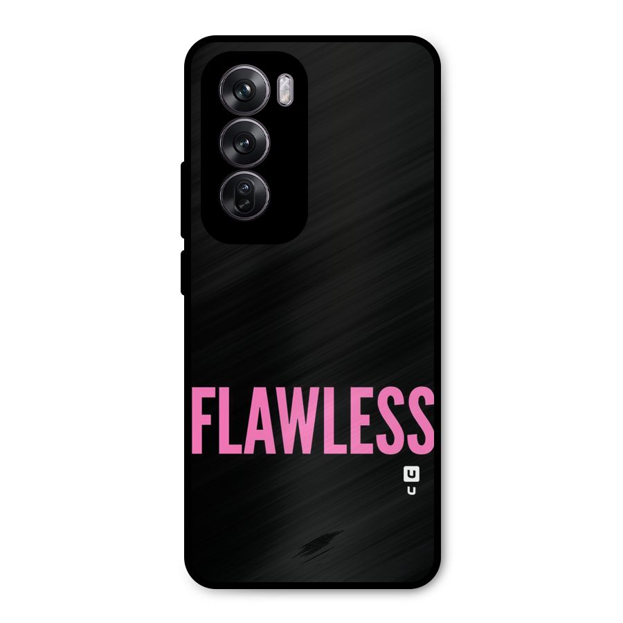 Flawless Pink Design Metal Back Case for Oppo Reno12 Pro
