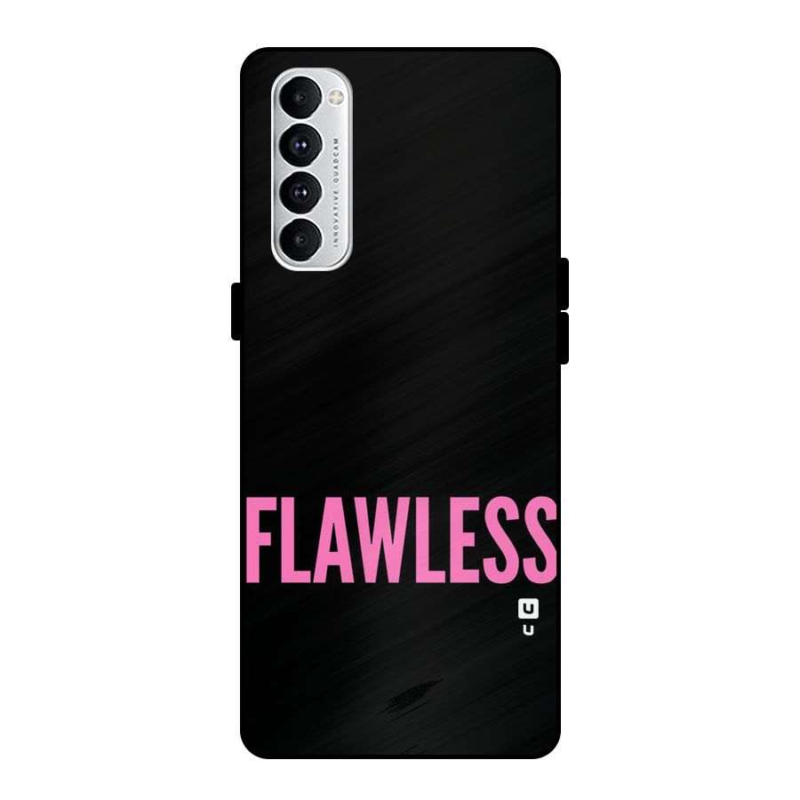 Flawless Pink Design Metal Back Case for Oppo Reno4 Pro