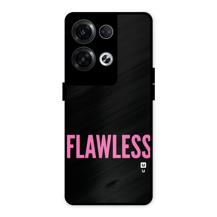 Flawless Pink Design Metal Back Case for Oppo Reno8 Pro 5G