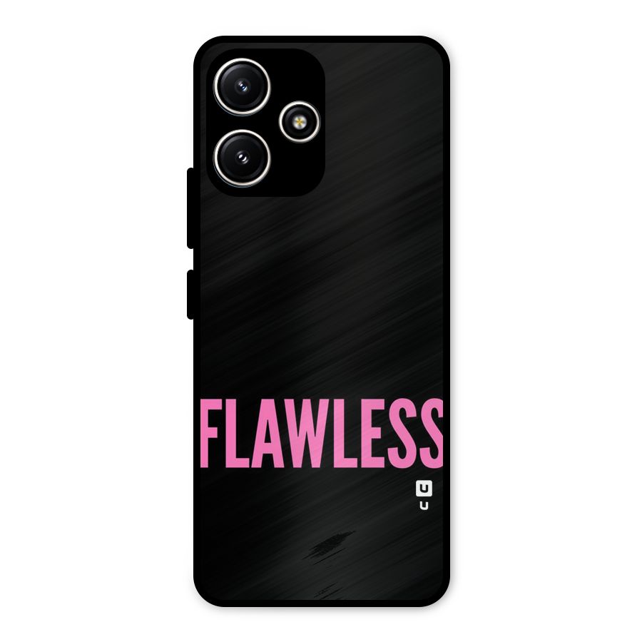 Flawless Pink Design Metal Back Case for Poco M6 Pro