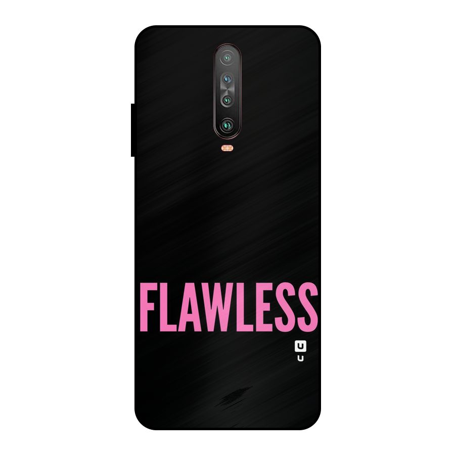 Flawless Pink Design Metal Back Case for Poco X2