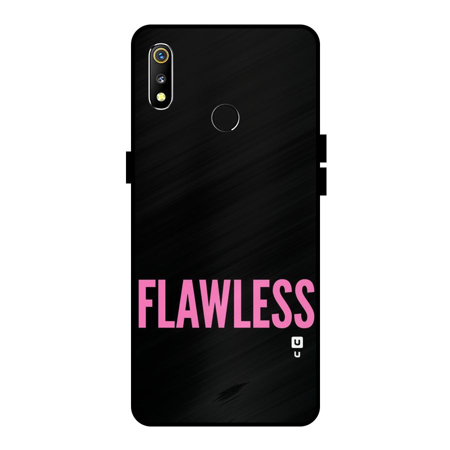 Flawless Pink Design Metal Back Case for Realme 3