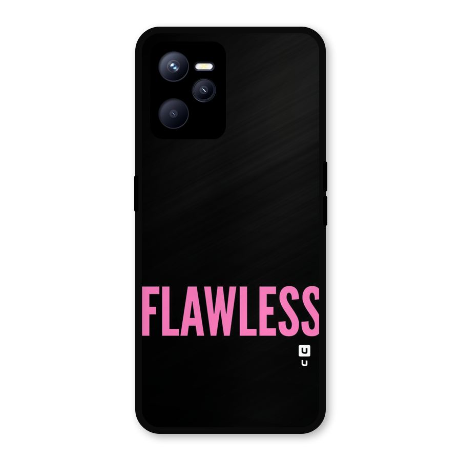 Flawless Pink Design Metal Back Case for Realme C35