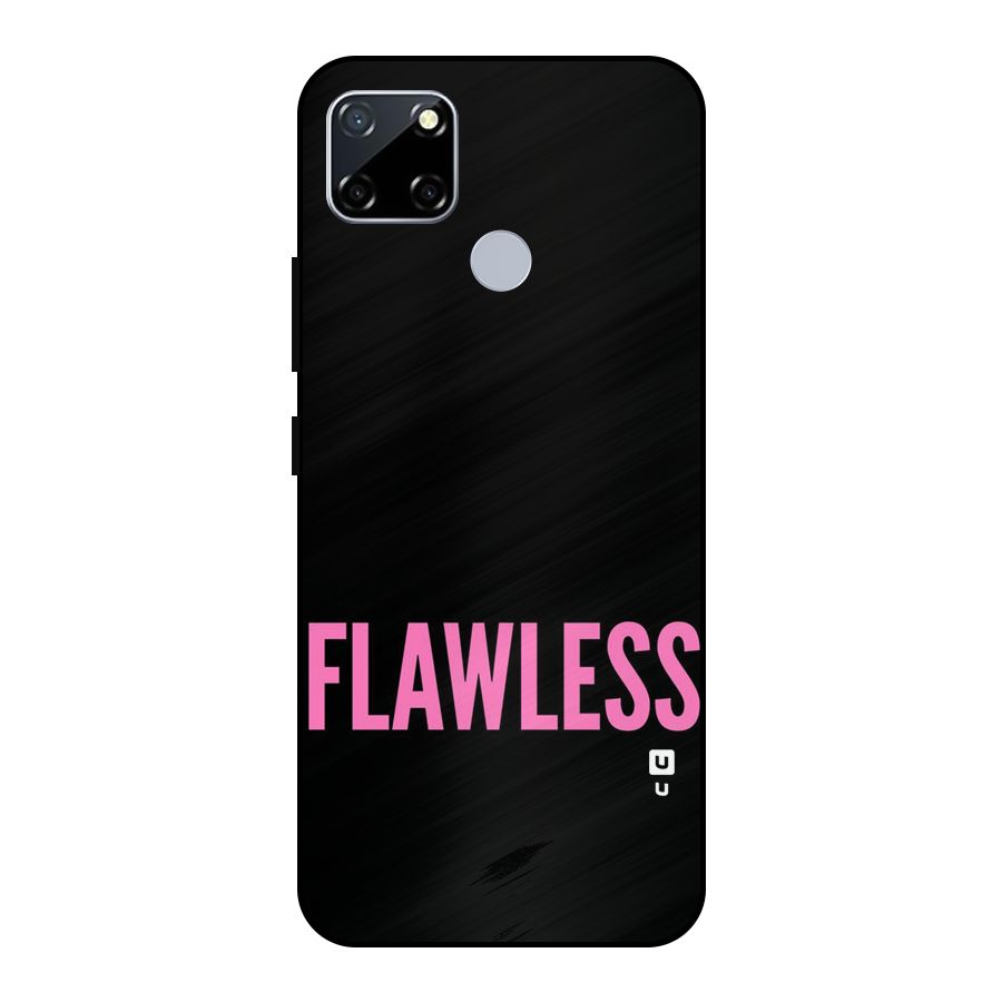 Flawless Pink Design Metal Back Case for Realme Narzo 30A