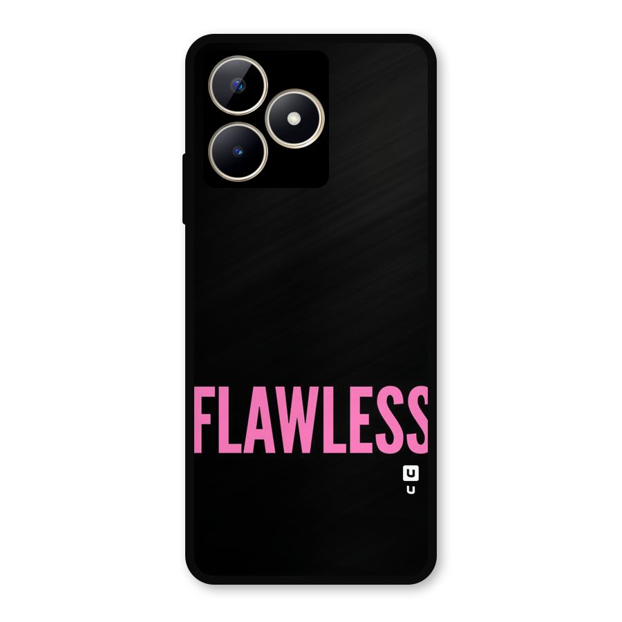 Flawless Pink Design Metal Back Case for Realme Narzo N53