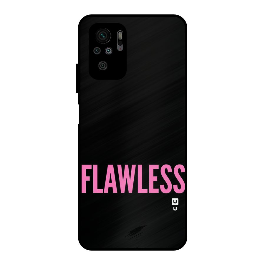 Flawless Pink Design Metal Back Case for Redmi Note 10S