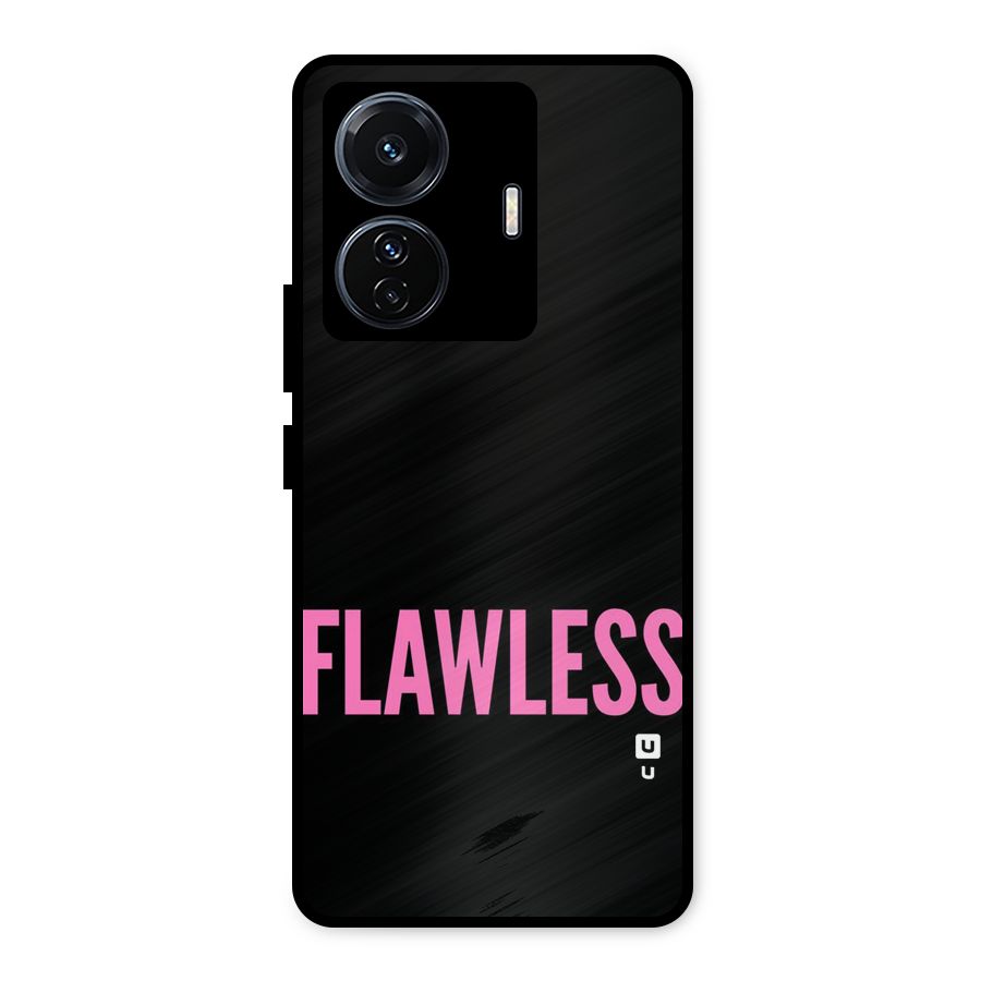 Flawless Pink Design Metal Back Case for Vivo T1 Pro