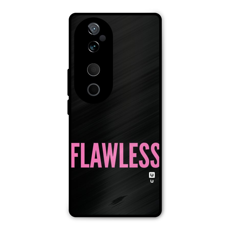 Flawless Pink Design Metal Back Case for Vivo T3 Ultra