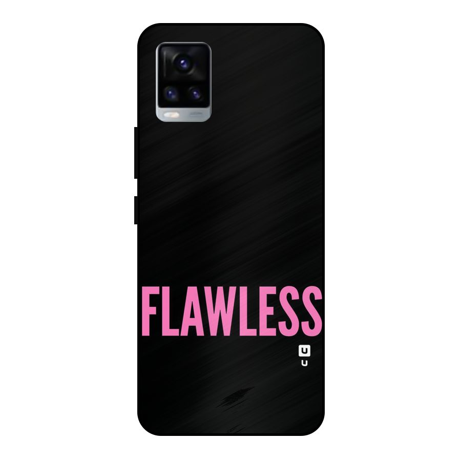Flawless Pink Design Metal Back Case for Vivo V20 2021