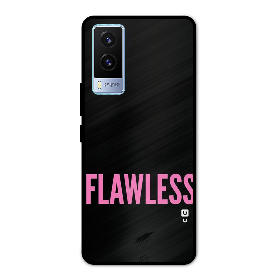 Flawless Pink Design Metal Back Case for Vivo V21e 5G