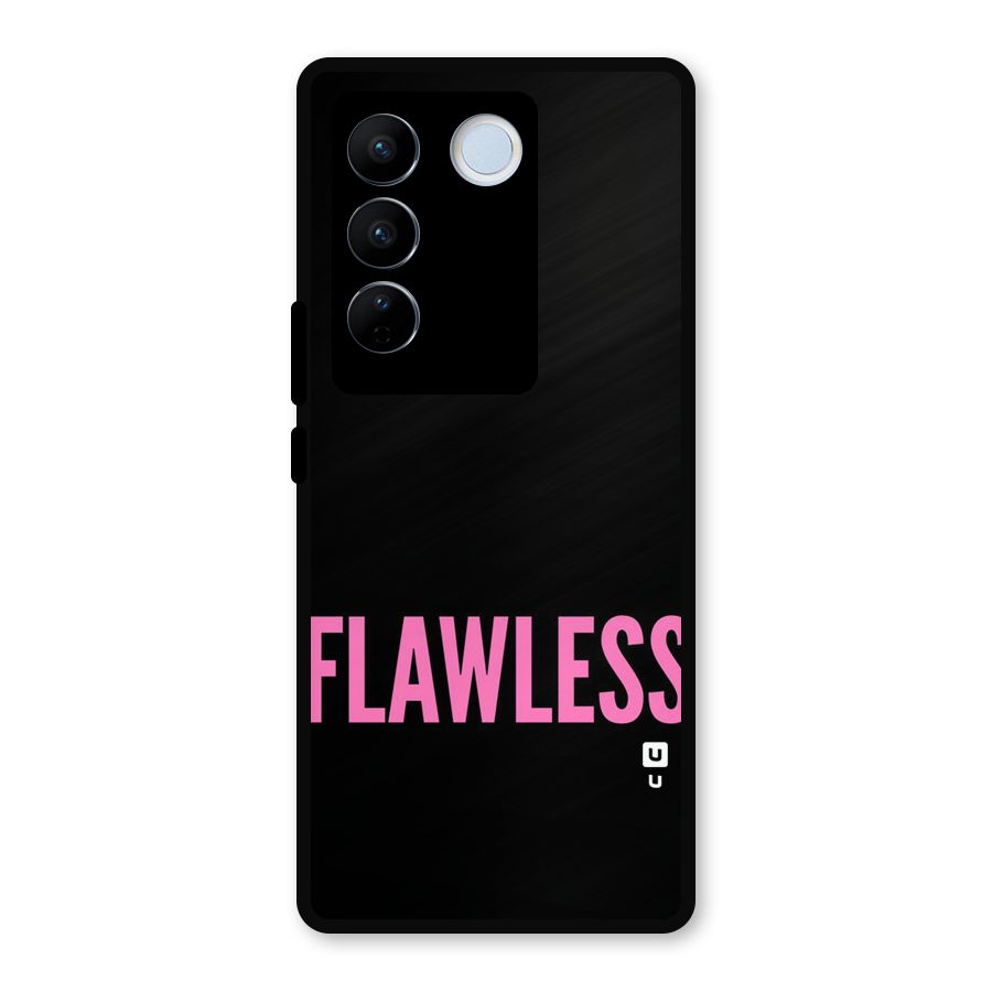 Flawless Pink Design Metal Back Case for Vivo V27