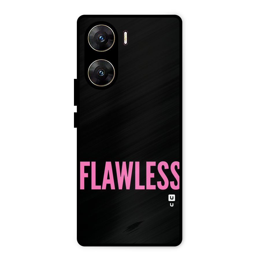 Flawless Pink Design Metal Back Case for Vivo V29e