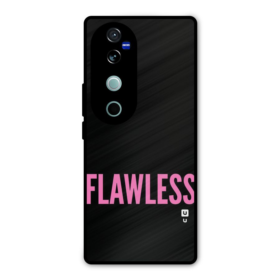 Flawless Pink Design Metal Back Case for Vivo V40 Pro
