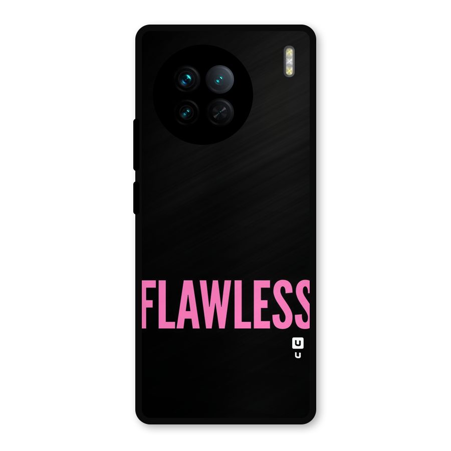 Flawless Pink Design Metal Back Case for Vivo X90