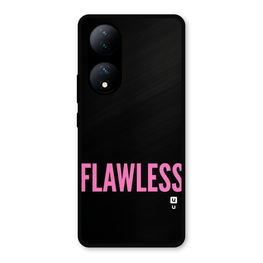 Flawless Pink Design Metal Back Case for Vivo Y100