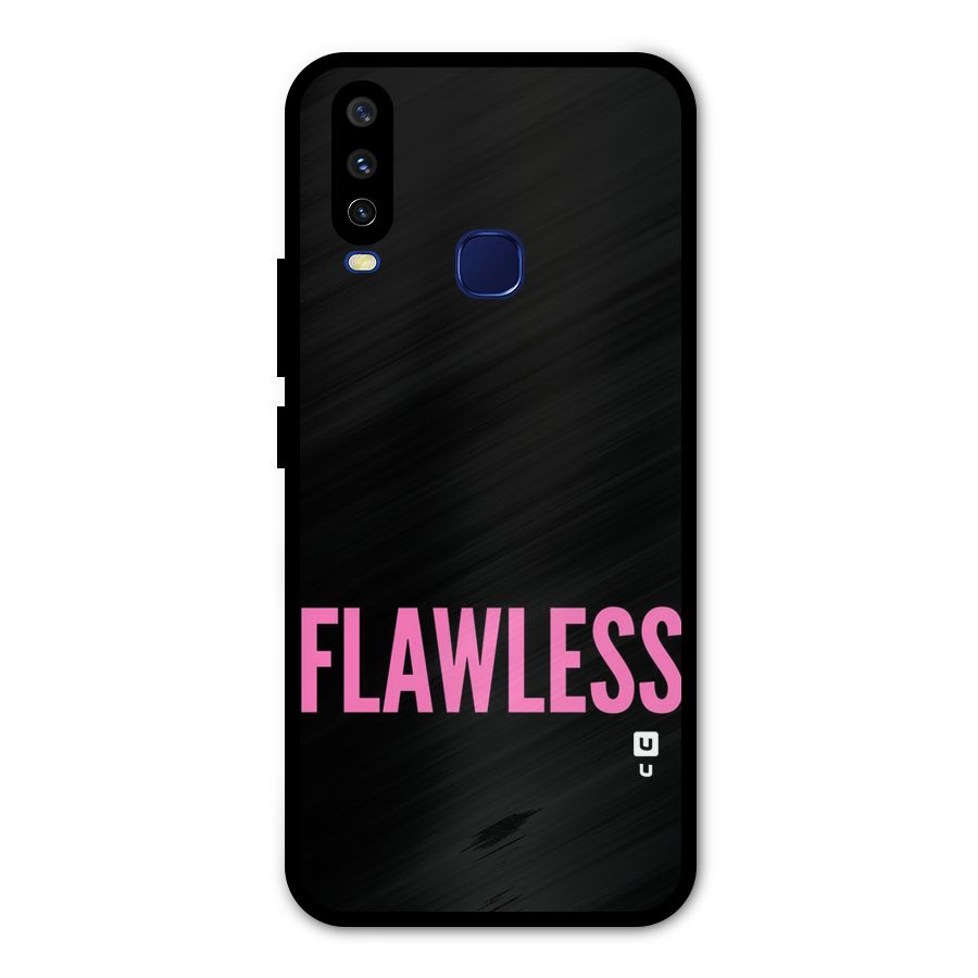 Flawless Pink Design Metal Back Case for Vivo Y12
