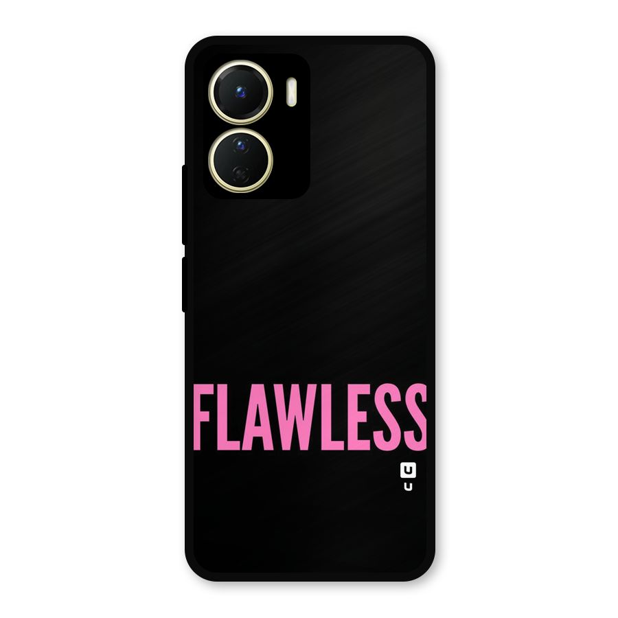 Flawless Pink Design Metal Back Case for Vivo Y16