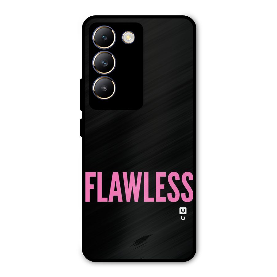 Flawless Pink Design Metal Back Case for Vivo Y200e