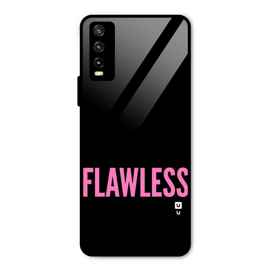 Flawless Pink Design Metal Back Case for Vivo Y20 2021