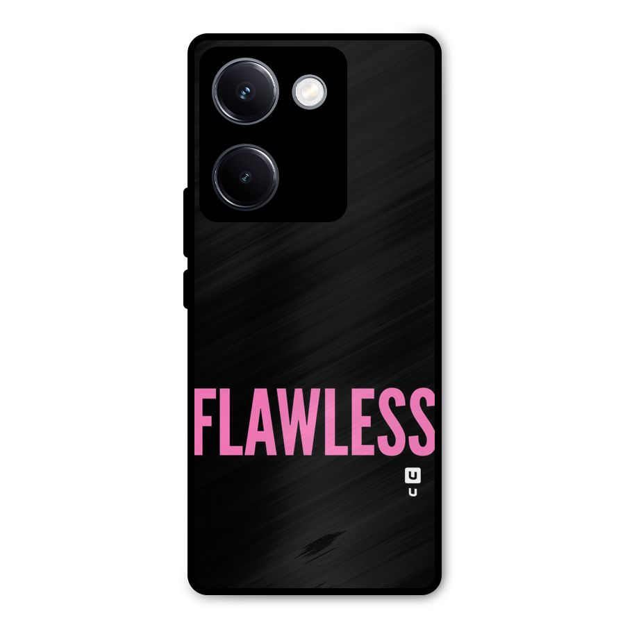 Flawless Pink Design Metal Back Case for Vivo Y300 Plus