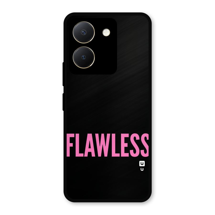 Flawless Pink Design Metal Back Case for Vivo Y36