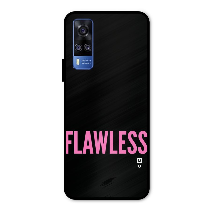 Flawless Pink Design Metal Back Case for Vivo Y51A