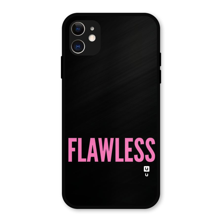 Flawless Pink Design Metal Back Case for iPhone 11