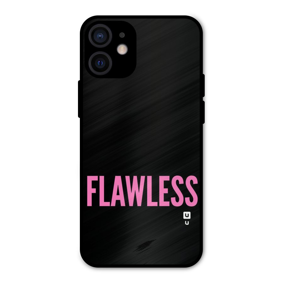 Flawless Pink Design Metal Back Case for iPhone 12 Mini