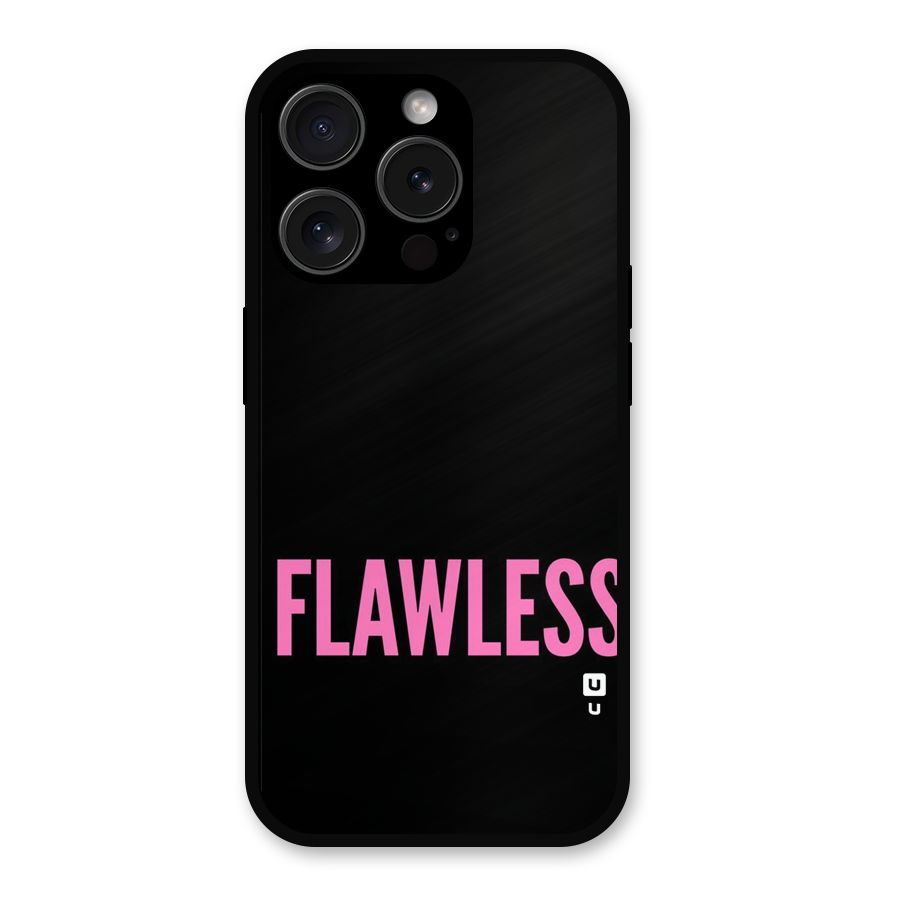 Flawless Pink Design Metal Back Case for iPhone 15 Pro