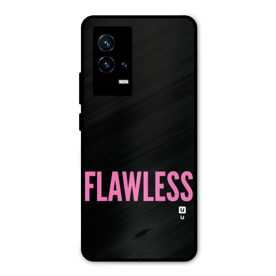 Flawless Pink Design Metal Back Case for iQOO 9 5G