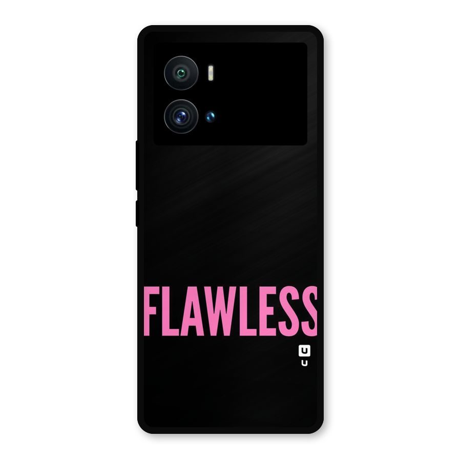 Flawless Pink Design Metal Back Case for iQOO 9 Pro