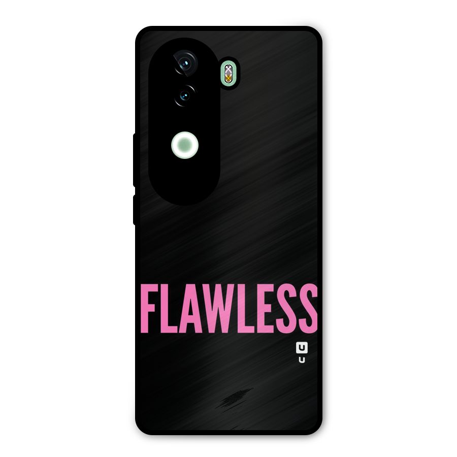 Flawless Pink Design Metal Back Case for iQOO Z9s