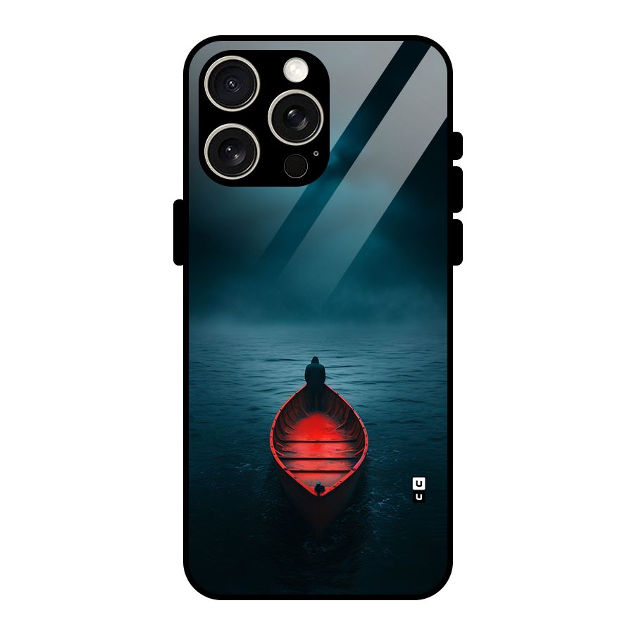 Floating Boat Glass Back Case for iPhone 15 Pro Max
