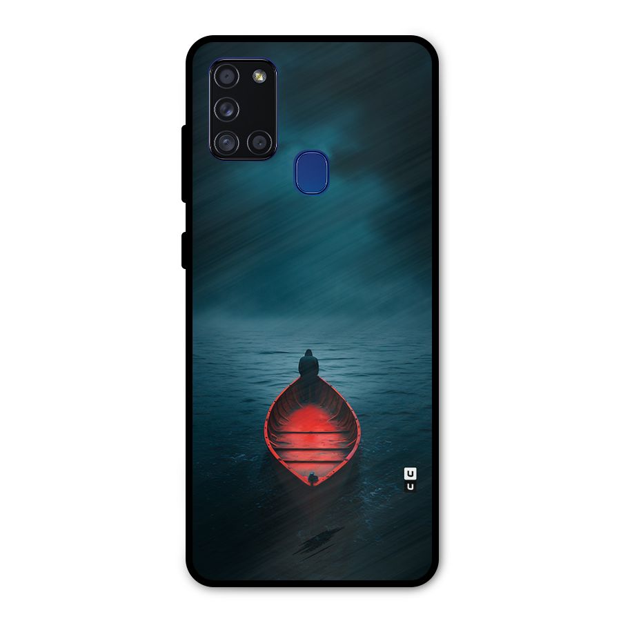 Floating Boat Metal Back Case for Galaxy A21s