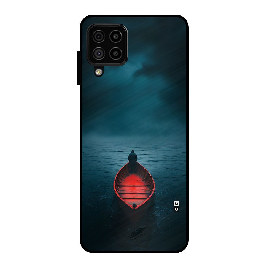 Floating Boat Metal Back Case for Galaxy A22 4G