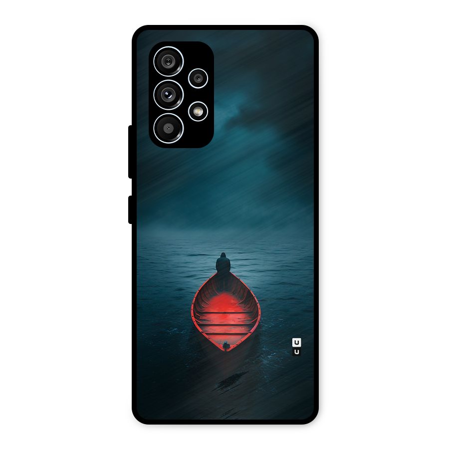 Floating Boat Metal Back Case for Galaxy A53 5G