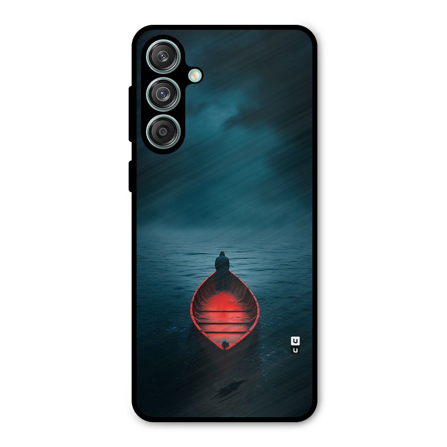 Floating Boat Metal Back Case for Galaxy M55 5G