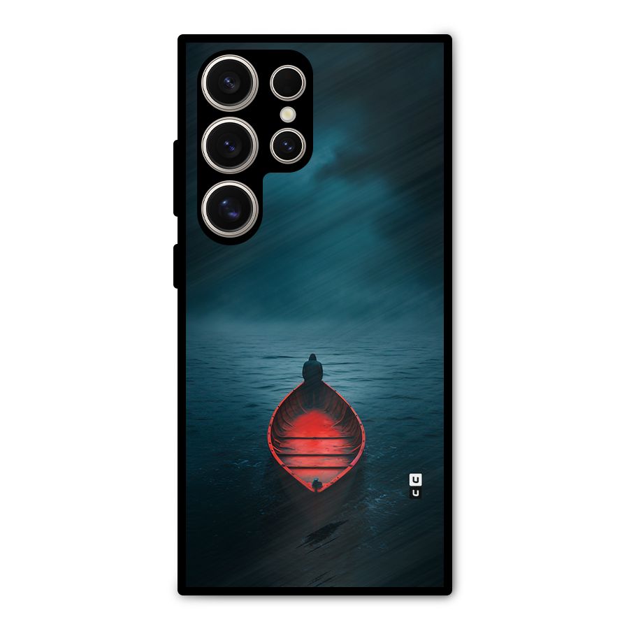 Floating Boat Metal Back Case for Galaxy S24 Ultra
