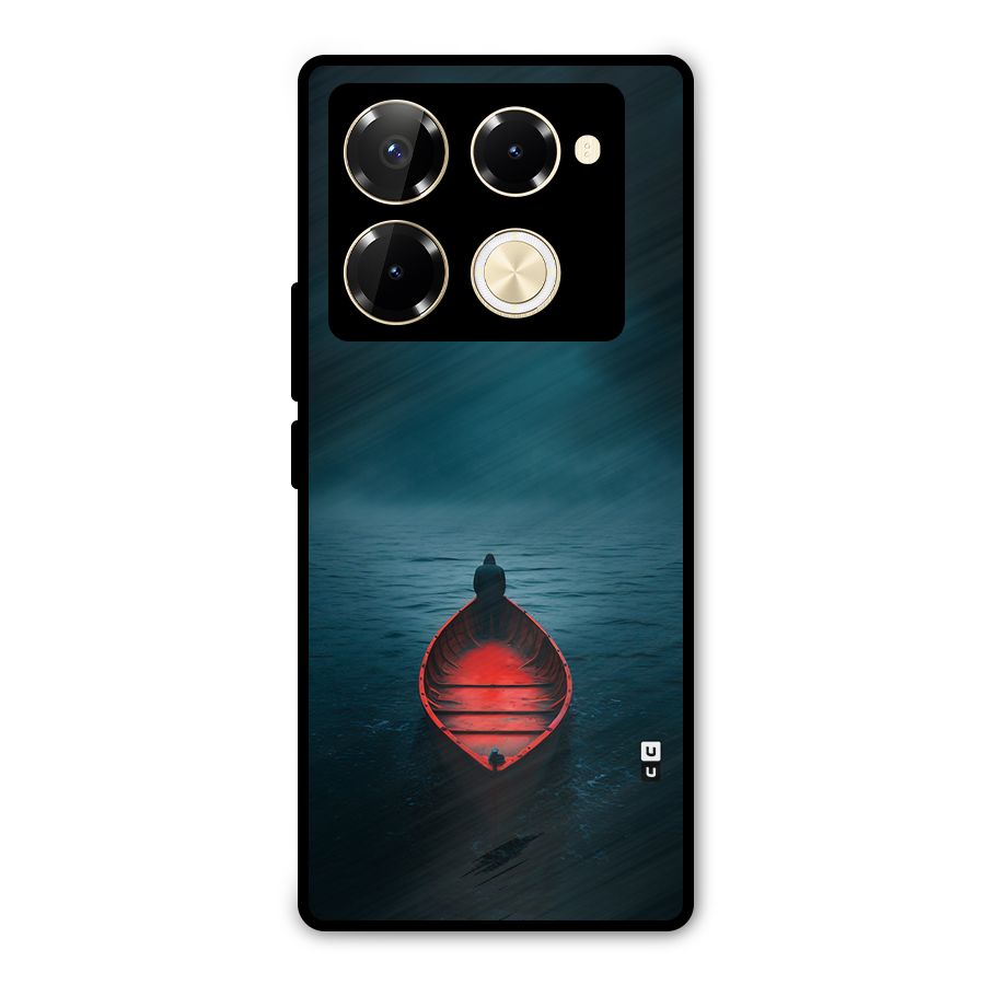 Floating Boat Metal Back Case for Infinix Note 40 Pro Plus