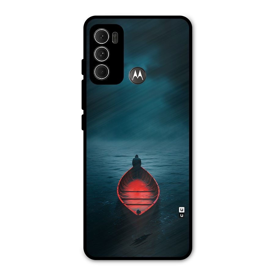 Floating Boat Metal Back Case for Moto G60