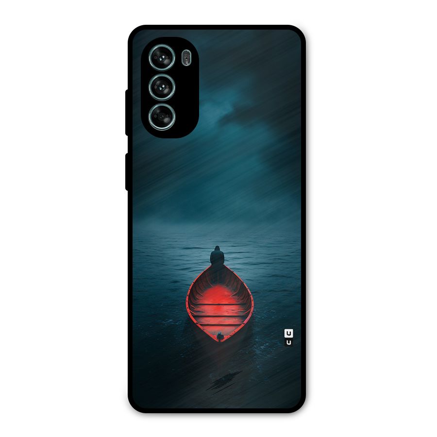 Floating Boat Metal Back Case for Moto G62