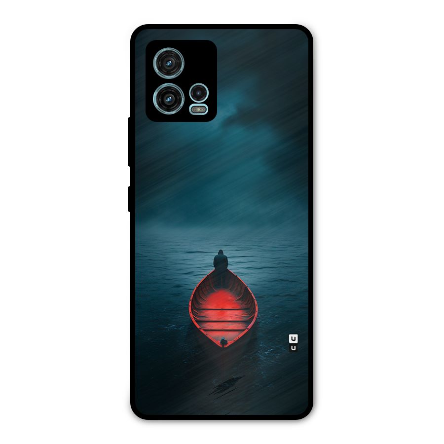 Floating Boat Metal Back Case for Moto G72