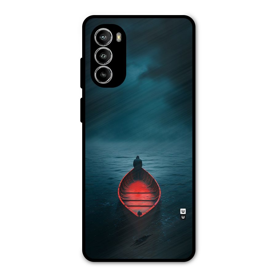 Floating Boat Metal Back Case for Moto G82