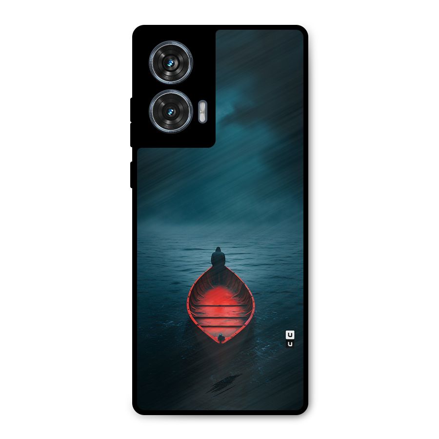 Floating Boat Metal Back Case for Motorola Edge 50 Fusion