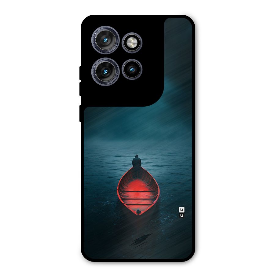 Floating Boat Metal Back Case for Motorola Edge 50 Neo