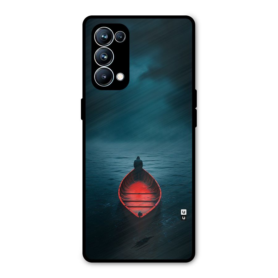 Floating Boat Metal Back Case for Oppo Reno5 Pro 5G