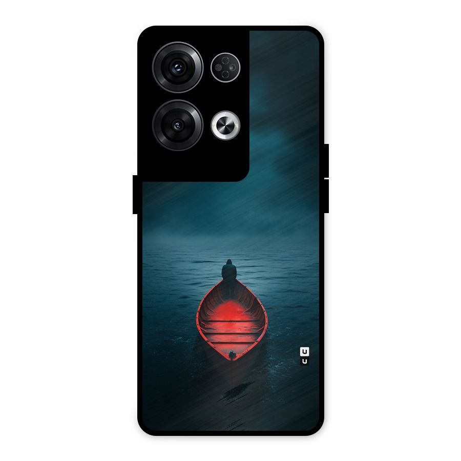 Floating Boat Metal Back Case for Oppo Reno8 Pro 5G